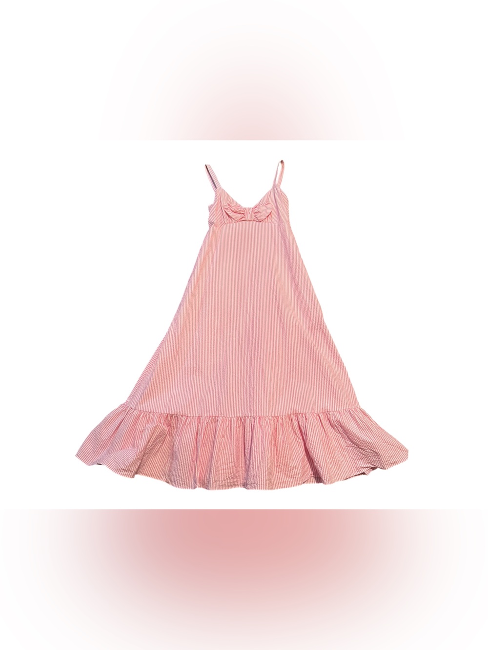 Designer Kate Spade Pink & White Striped Sun Dress